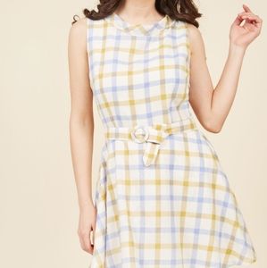 EUC Bright and Beautiful Ruth Checked Dress Mod 60s
